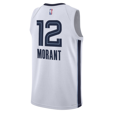 Ja Morant #12 Maillot blanc de l'association Memphis Grizzlies