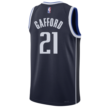 Daniel Gafford #21 Maillot de déclaration de la marine des Dallas Mavericks