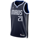 Daniel Gafford #21 Maillot de déclaration de la marine des Dallas Mavericks
