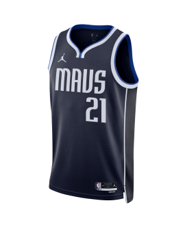 Daniel Gafford #21 Maillot de déclaration de la marine des Dallas Mavericks