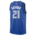 Daniel Gafford #21 Maillot icône bleue des Dallas Mavericks