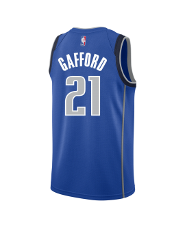 Daniel Gafford #21 Maillot icône bleue des Dallas Mavericks