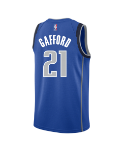 Daniel Gafford #21 Maillot icône bleue des Dallas Mavericks