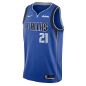 Daniel Gafford #21 Maillot icône bleue des Dallas Mavericks