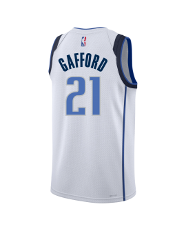 Daniel Gafford #21 Maillot de l'association blanche des Dallas Mavericks