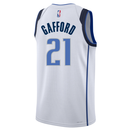 Daniel Gafford #21 Maillot de l'association blanche des Dallas Mavericks