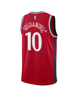 Bogdan Bogdanovic #10 Maillot de déclaration rouge LA Clippers