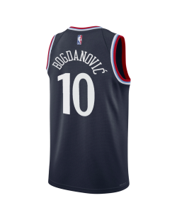 Bogdan Bogdanovic #10 Maillot Icône Marine LA Clippers