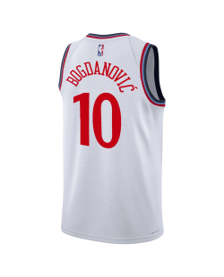 Bogdan Bogdanovic #10 Maillot blanc de l'association LA Clippers