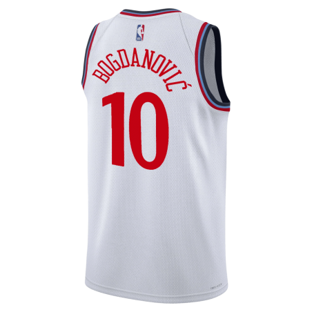 Bogdan Bogdanovic #10 Maillot blanc de l'association LA Clippers