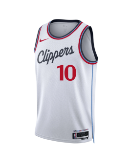Bogdan Bogdanovic #10 Maillot blanc de l'association LA Clippers