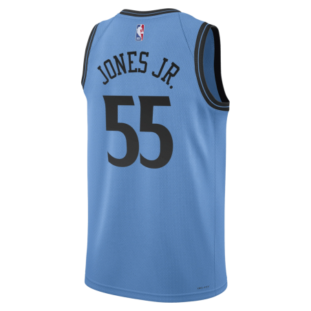 Derrick Jones Jr. #55 LA Clippers Maillot Bleu Clair Édition Ville