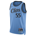 Derrick Jones Jr. #55 LA Clippers Maillot Bleu Clair Édition Ville