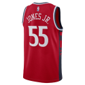 Derrick Jones Jr. #55 Maillot de déclaration rouge des LA Clippers