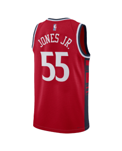 Derrick Jones Jr. #55 Maillot de déclaration rouge des LA Clippers