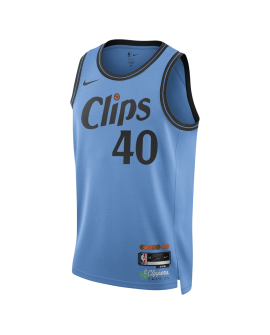 Ivica Zubac #40 LA Clippers Maillot Bleu Clair Édition Ville