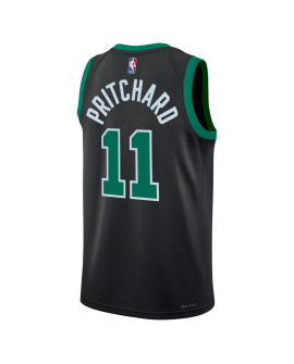 Payton Pritchard #11 Maillot de déclaration noir des Boston Celtics