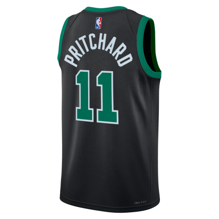 Payton Pritchard #11 Maillot de déclaration noir des Boston Celtics