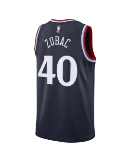 Ivica Zubac #40 LA Clippers Maillot Icône Marine