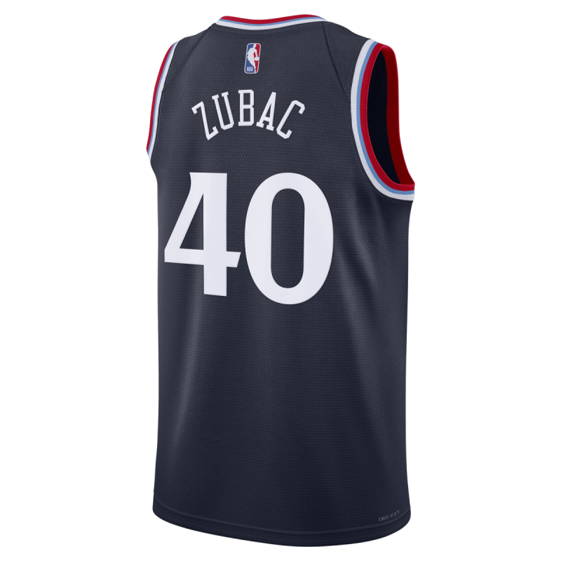 Ivica Zubac #40 LA Clippers Maillot Icône Marine