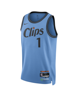 James Harden #1 Maillot LA Clippers bleu clair édition City