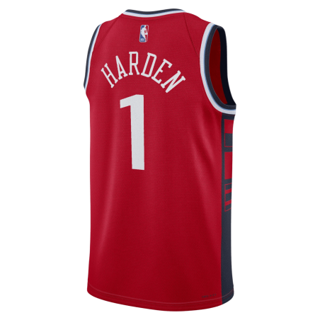 James Harden #1 Maillot de déclaration rouge LA Clippers