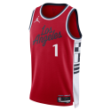 James Harden #1 Maillot de déclaration rouge LA Clippers