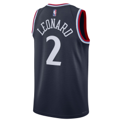 Kawhi Leonard #2 Maillot Icon Bleu Marine des LA Clippers