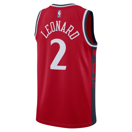 Kawhi Leonard #2 Maillot de déclaration rouge des LA Clippers