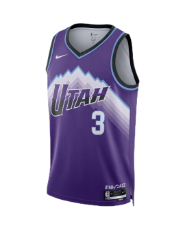 Keyonte George #3 Maillot Utah Jazz Icône Violet