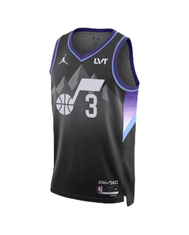 Keyonte George #3 Maillot de déclaration noir Utah Jazz