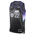 Kyle Filipowski #22 Maillot de déclaration noir Utah Jazz