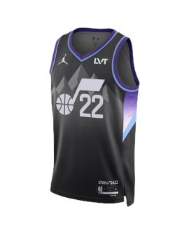 Kyle Filipowski #22 Maillot de déclaration noir Utah Jazz