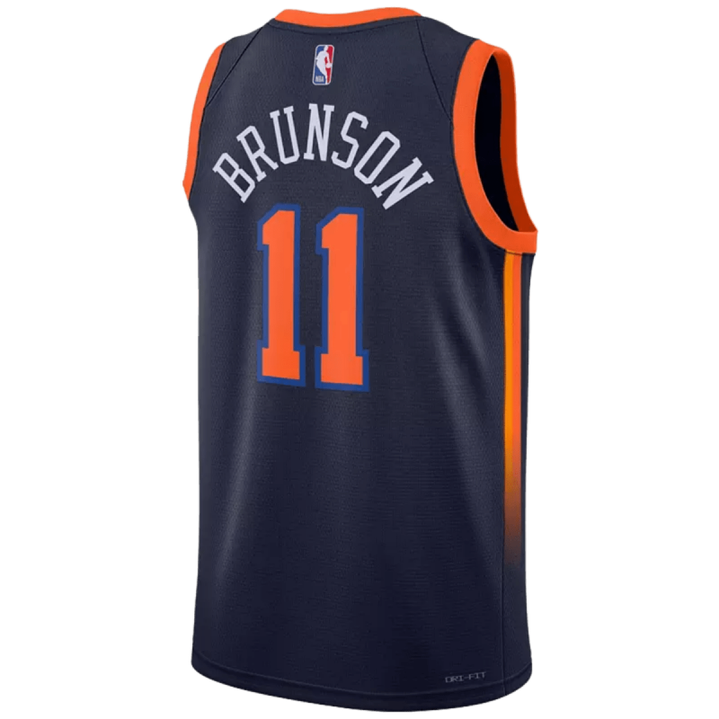 Jalen Brunson #11 Maillot de déclaration de la marine des New York Knicks
