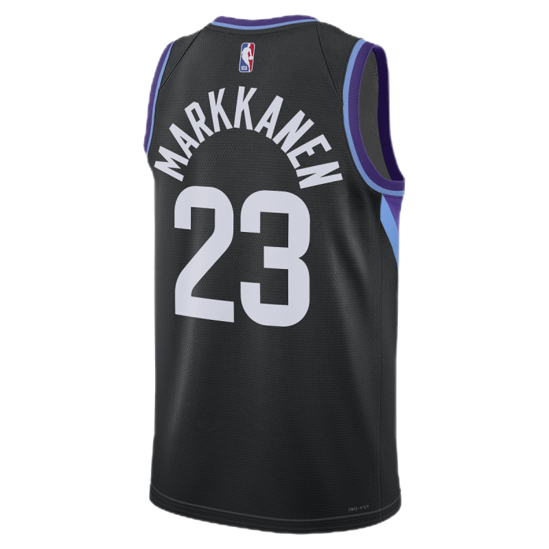 Lauri Markkanen #23 Maillot de déclaration noir Utah Jazz