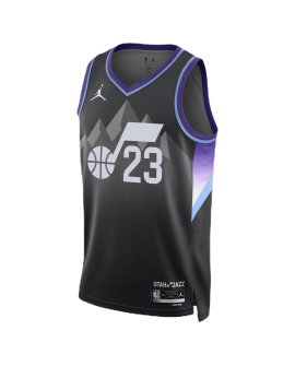 Lauri Markkanen #23 Maillot de déclaration noir Utah Jazz