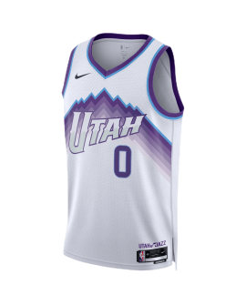 Taylor Hendricks #0 Maillot Utah Jazz White Association