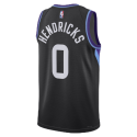Taylor Hendricks #0 Maillot de déclaration noir Utah Jazz