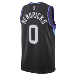 Taylor Hendricks #0 Maillot de déclaration noir Utah Jazz