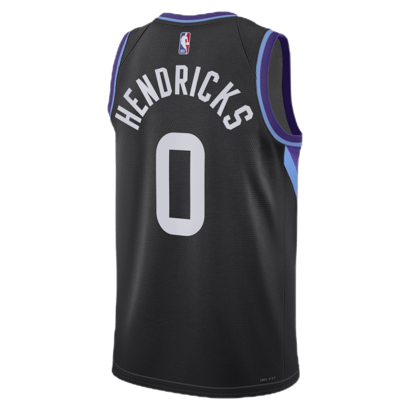 Taylor Hendricks #0 Maillot de déclaration noir Utah Jazz