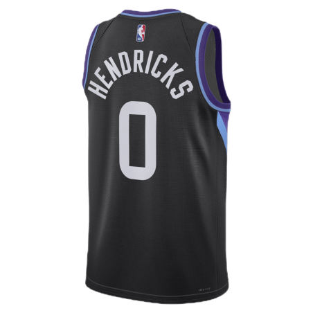 Taylor Hendricks #0 Maillot de déclaration noir Utah Jazz