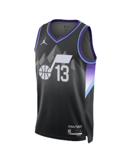 Walter Clayton Jr. #13 Maillot de déclaration noir Utah Jazz