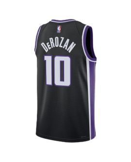 DeMar DeRozan #10 Maillot icône noir des Sacramento Kings