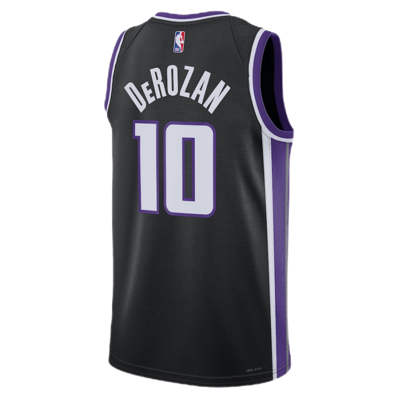 DeMar DeRozan #10 Maillot icône noir des Sacramento Kings