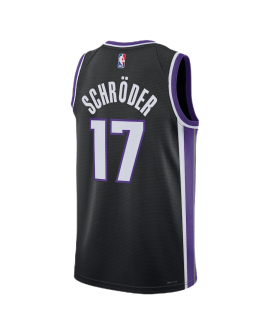 Dennis Schroder #17 Maillot Icône Noir des Sacramento Kings
