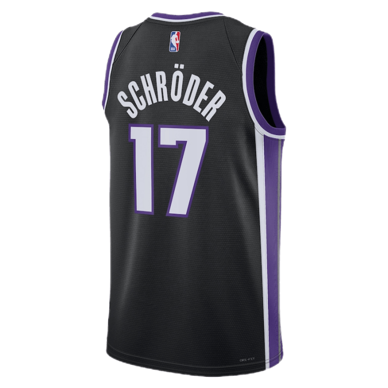 Dennis Schroder #17 Maillot Icône Noir des Sacramento Kings