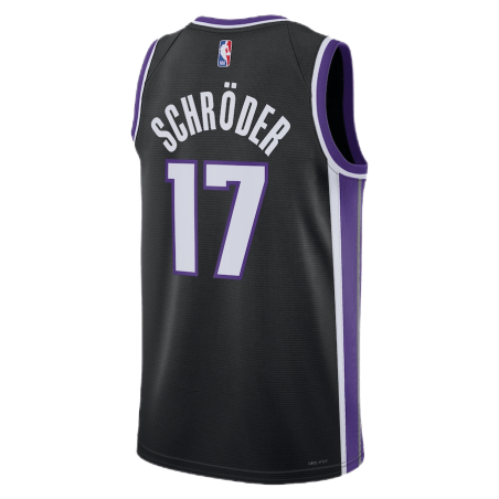 Dennis Schroder #17 Maillot Icône Noir des Sacramento Kings