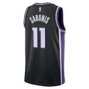 Domantas Sabonis #11 Maillot noir icône des Sacramento Kings