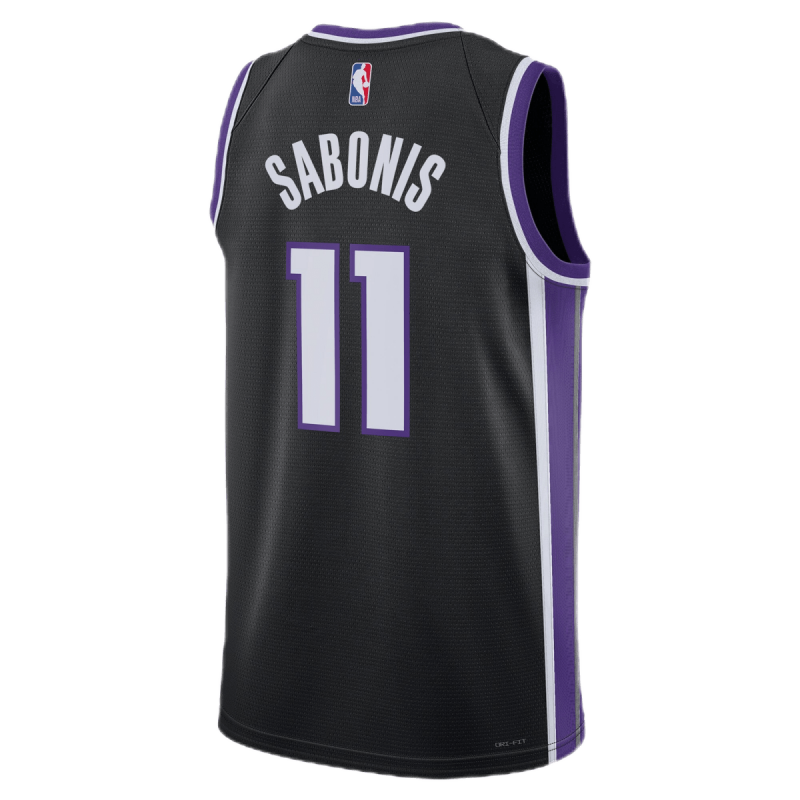 Domantas Sabonis #11 Maillot noir icône des Sacramento Kings