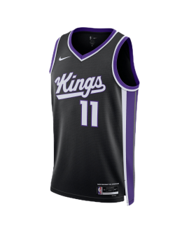 Domantas Sabonis #11 Maillot noir icône des Sacramento Kings